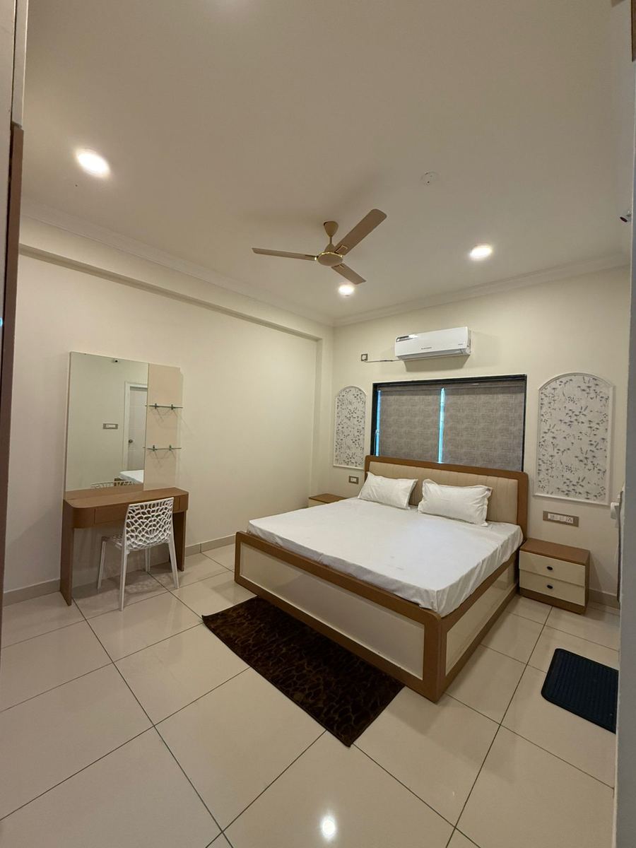 Luxurious bedroom with elegant furnishings
