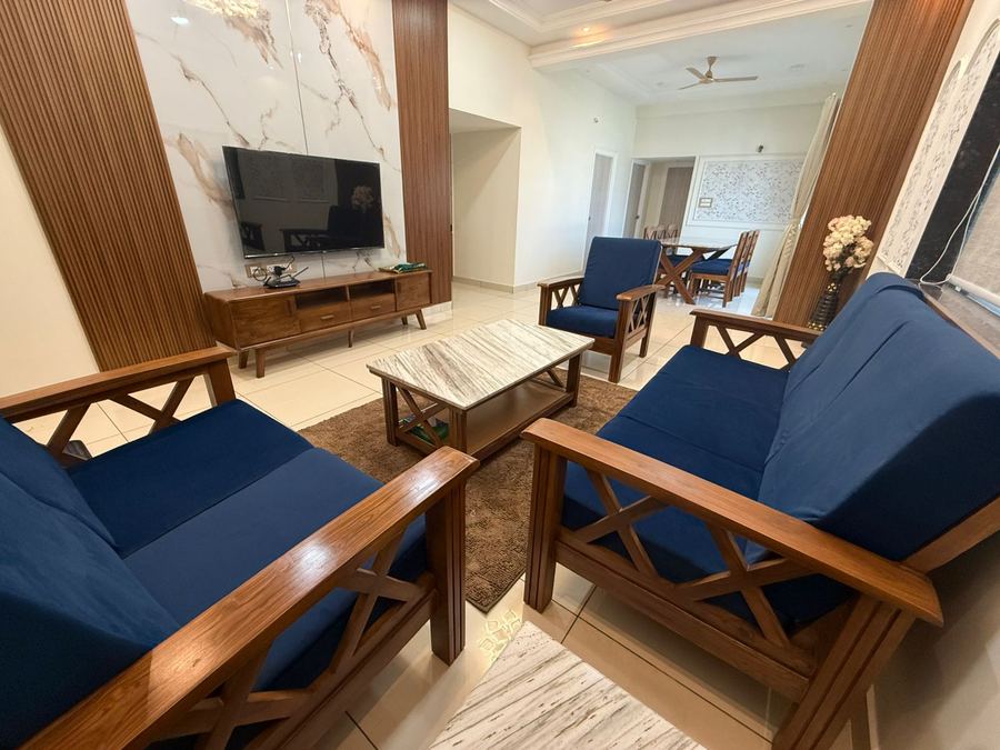 Spacious living room with premium comfort